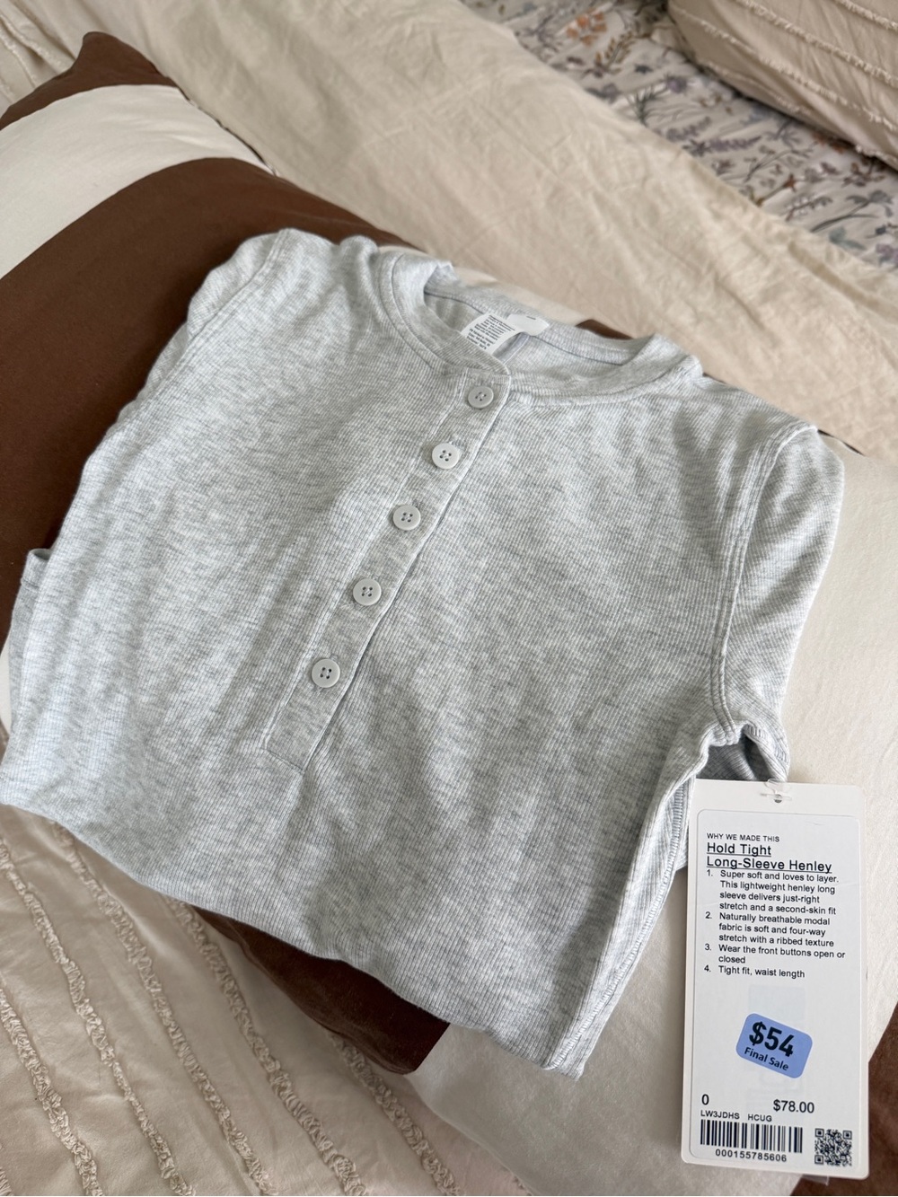 Lululemon Hold Tight Long-Sleeve Henley Size 0